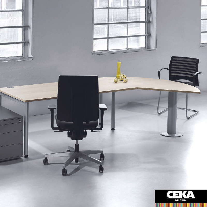 bureau cenformX CEKA pieds ronds pieds carrés ajustement de hauteur table de convivialité plateaux d'angle
