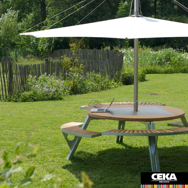Mobilier accessoire extérieur gargantua extremis banc ajustable table parasol