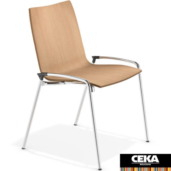 Chaise de collectivité en plastique couleurs noor profim