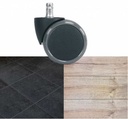 Roulettes: (125177-D) sol dur grey diam. 65 