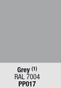 Polypropylene: (PP017) Grey RAL 7004