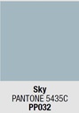 Polypropylène: (PP032) Sky PANTONE 5435C