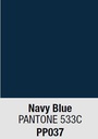 Polypropylene: (PP037) Navy blue Pantone 533C