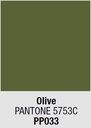 Polypropyleen: (PP033) Olive Pantone 5753C