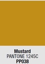 Polypropylène: (PP038) Mustard Pantone 1245c