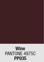 Polypropylène: (PP035) Wine Pantone 4975C