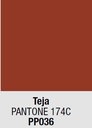 Polypropylène: (PP036) Teja Pantone 174C