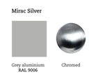 MIRAC afwerkingen: MIRAC zilver + chroom haken
