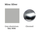 MIRAC finitions: MIRAC argent + crochets chromé