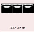Modèle COSTURA: Canapé 3 places (316cm)