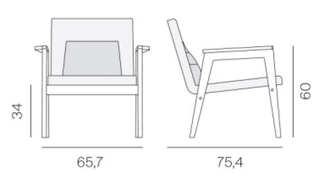 Fauteuil lounge DANESA (dossier ajustable)