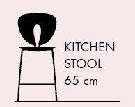 Globus Kitchen stool 65cm - FAST