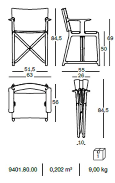 Stanley, chaise régiseur par Philippe Starck