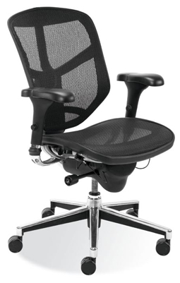Chaise de bureau assise-dossier résille  