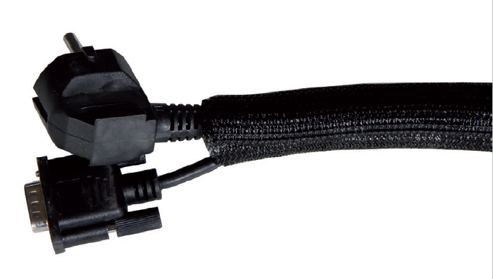 Chaussette de câbles en PET noir (au m)