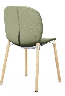 Chair NOOR 4 legs wood full upholstery PP shell