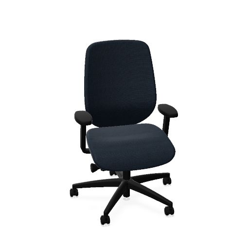 Swivel chair - upholstered back