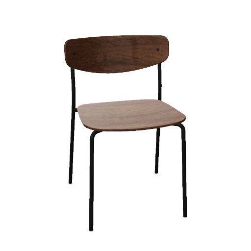 LEA Chair with 4 leg frame (wooden seat & back)