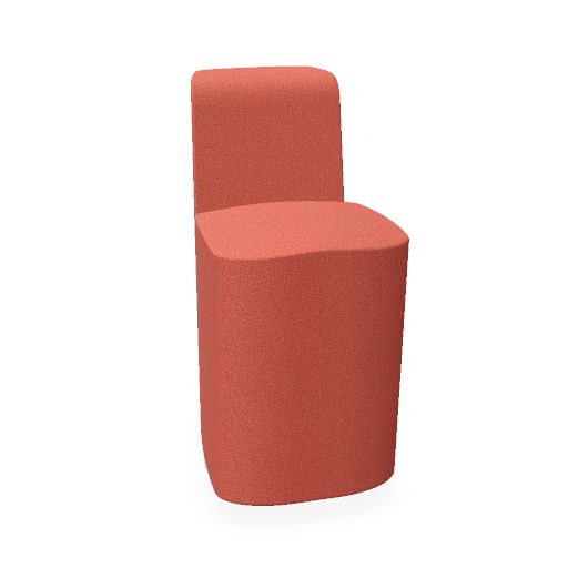 low pouf on 360° rocking base