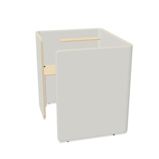 Privacy Work Pod with lateral top 90° LH for 1 pax H.1350 W.1370 D.1170 