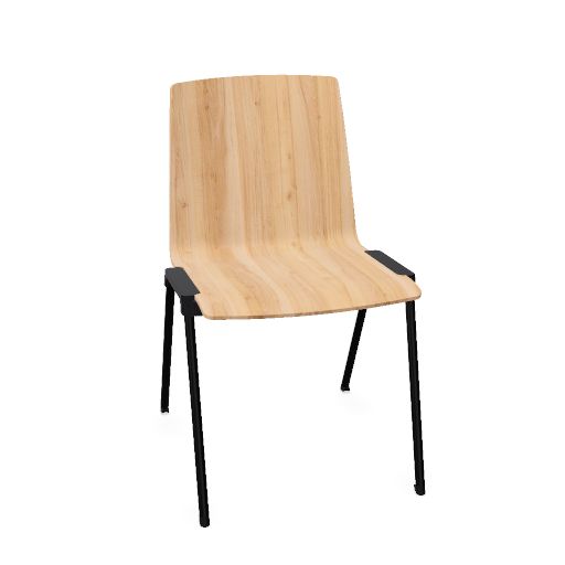 Chaise Caliber sans accoudoirs bois/bois
