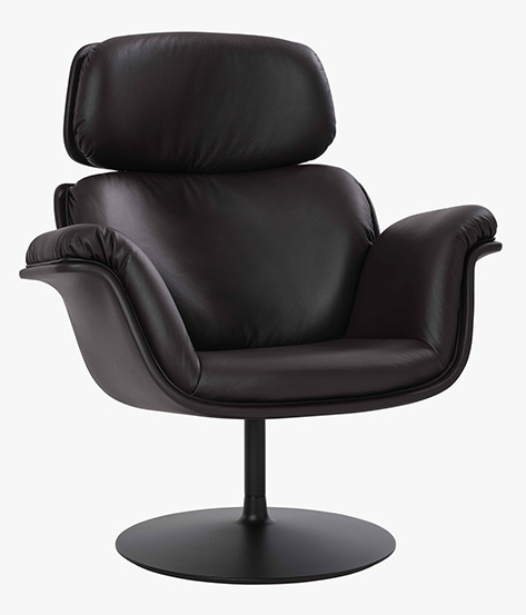 Fauteuil lounge TULIP F 550 cuir elmosoft