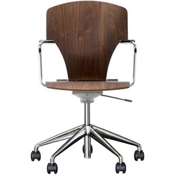 EGOA task chair with wooden backrest