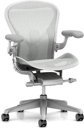 [AER1B33DW ALP VPR SNA SNA C7 DVP 23101] Herman Miller Aeron Remastered standaard bureaustoel Maat B Afwerking: Mineraal