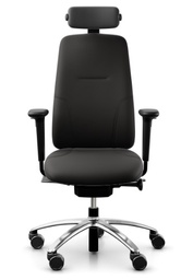 [9212 elmo 999 poli] RH Logic 220 en cuir Elmosoft noir avec repose tête et accoudoirs 3D. PROMO