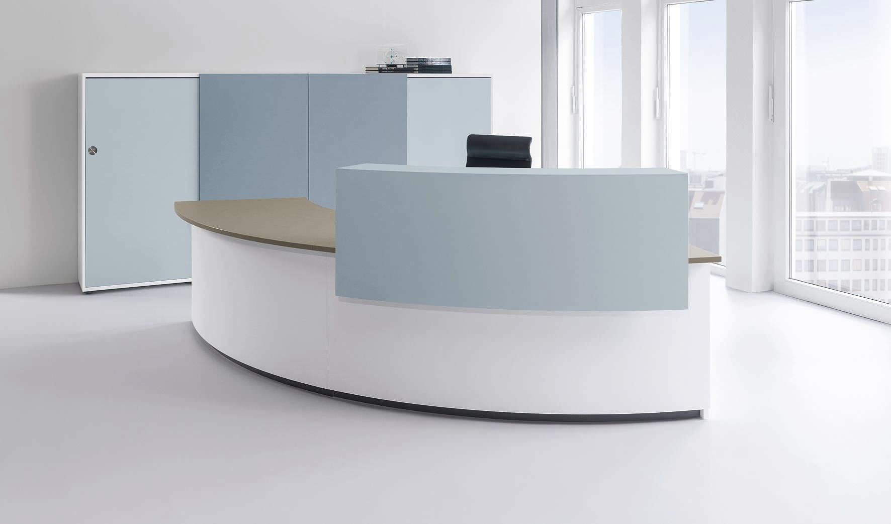 Mobilier De Bureau, Desk D'accueil, Comptoir Design, éclairage Led.